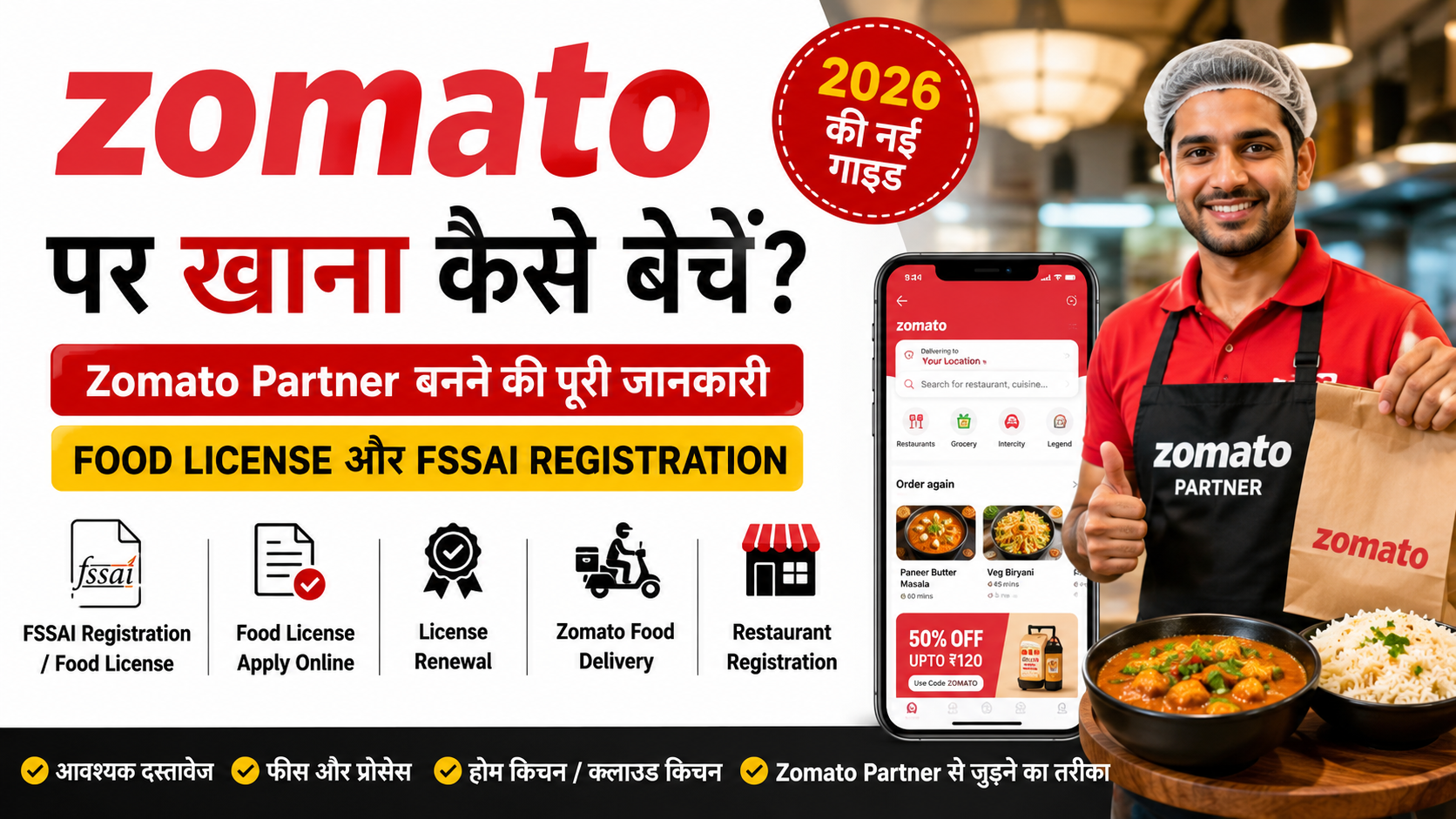 Zomato पर खाना कैसे बेचें? | Food License, FSSAI Registration | Zomato Partner बनने की पूरी जानकारी