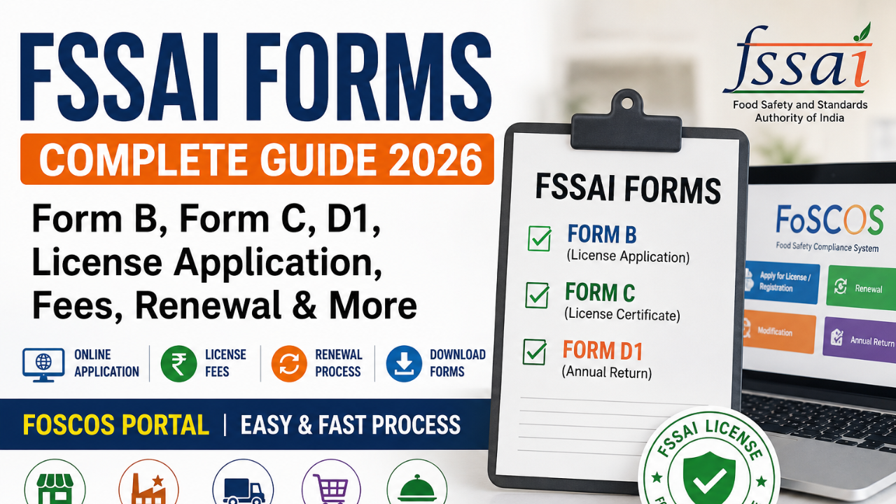 FSSAI Forms Guide 2026 ।  Form B, Form C, D1 । License Application