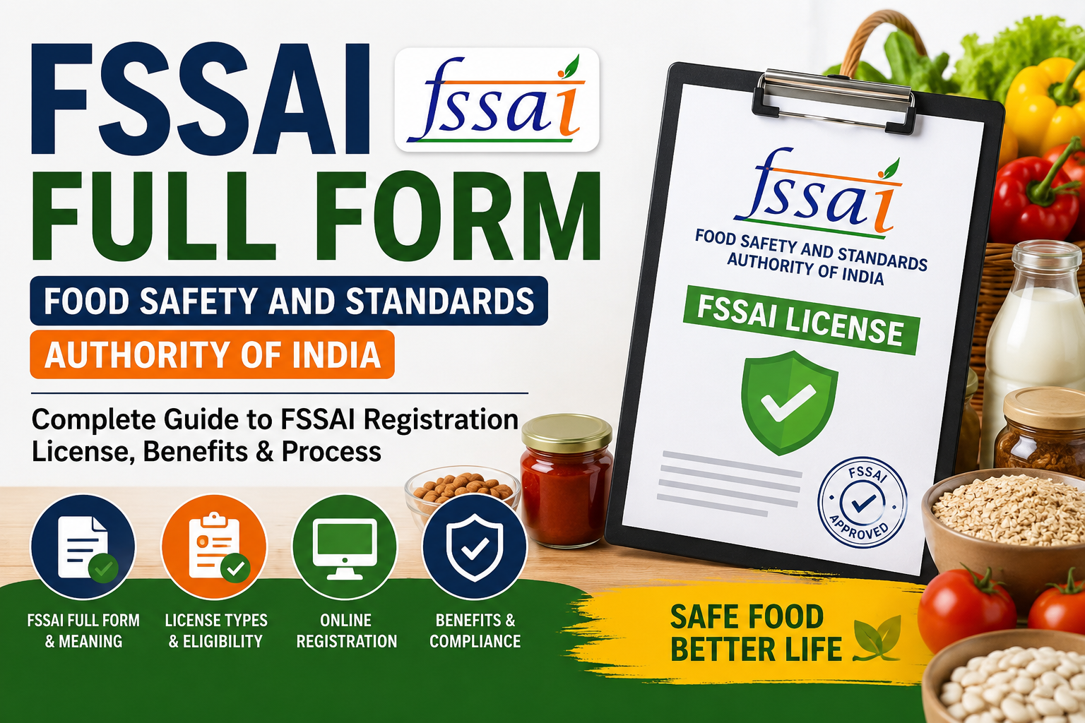 FSSAI Full Form | Food License Registration | Online Application Process