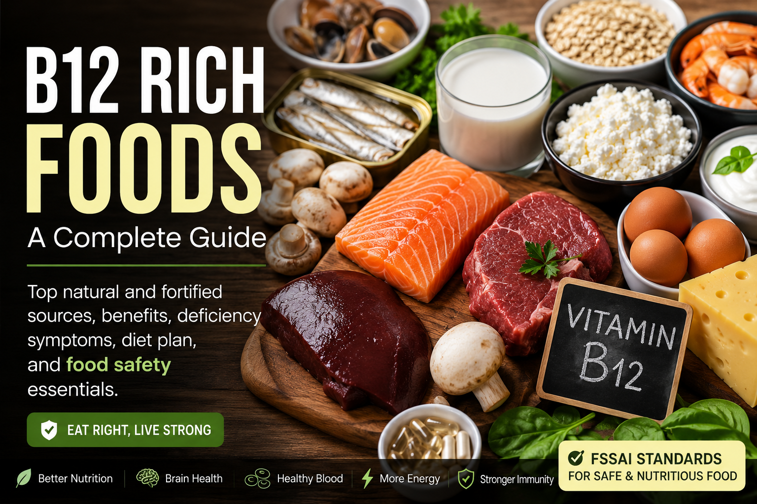 B12 Rich Foods | Vitamin B12 Sources for Vegetarians | Foods High in Vitamin B12