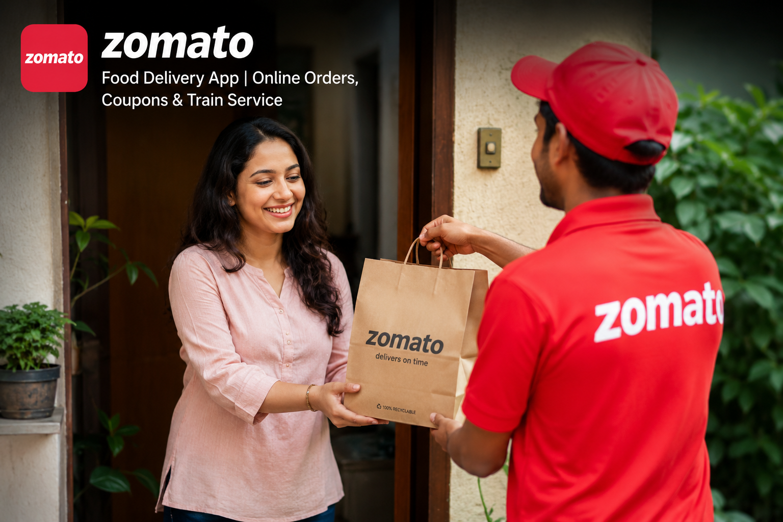 Zomato Food Delivery App | Online Orders, Coupons & Train Service